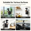 AMAZEAR Support magnétique pour DJI Osmo Pocket 4/3, Accessoire Pocket4/3, Adaptateur d'extension magnétique, Support de boîtier à succion Aimant sur Bureau, Surface Verticale, Ajustable à 180° - 6