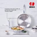 Beka Chef - Poêle Inox 18/10 - 28 cm - Tous Feux Compatible Induction - Acier Inoxydable - 4