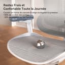 SIHOO Doro C300 Chaise de Bureau Ergonomique avec Accoudoirs Ultra Doux en 3D, Soutien Lombaire Dynamique pour Chaise Bureau à Domicile, Fauteuil de Bureau avec Dossier réglable(Grigio) - 9