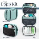 Toiletry Bag Kit Set: Hanging Travel Toiletry Bag + 311 TSA Cosmetic Liquid Bag + Ultralight Accessory Organizer Pouch, Turquoise, 3 Piece Toiletry Set - 4