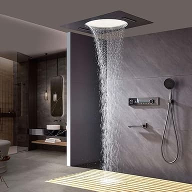 HKTHE Ensemble de Douche Encastré, 800x600mm Pluie, Casca…