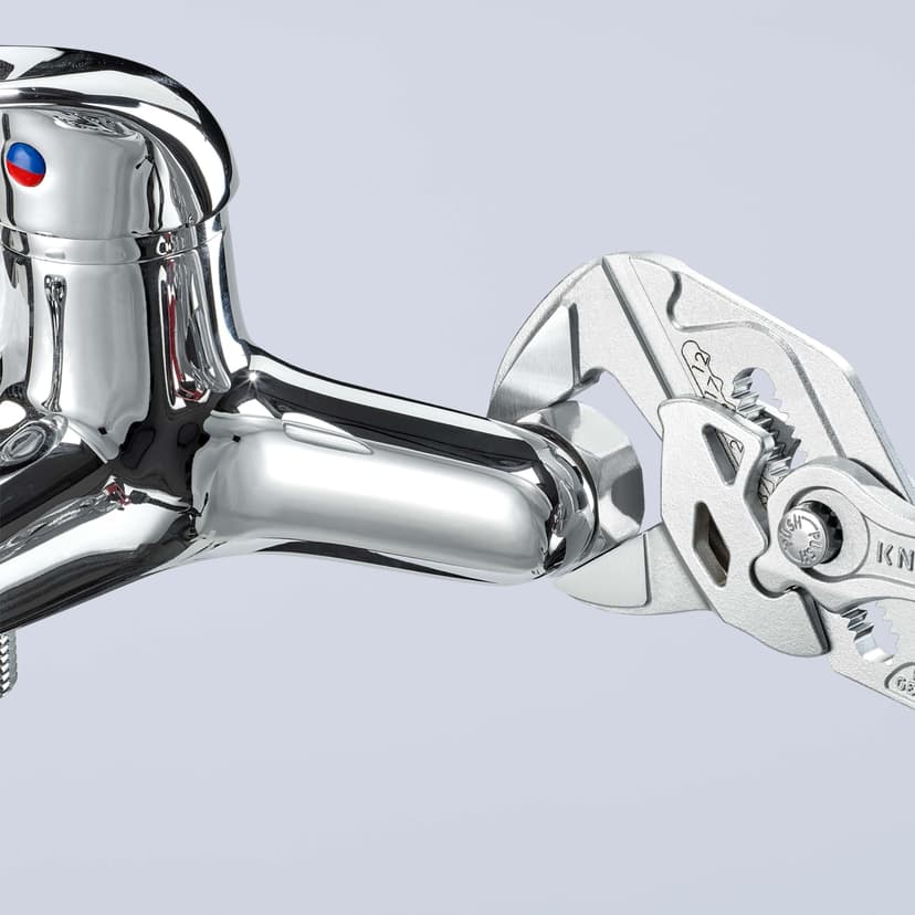 Knipex Pince-clé, chromée, 250 mm, pince en continu jusqu'à 52 mm, réglage fin par bouton-poussoir, clé réglable, remplace clés plates, 86 03 250 - 5