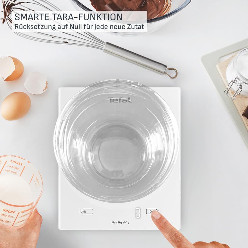 Tefal Essential Kitchen Scale, 5kg Capacity, Metric and Imperial Units, BC5504V0 - 6