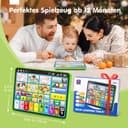hahaland Jouet Bébé 1 an – Tablette Éducative Interactive avec Sons, Lumières et 5 Langues d’Apprentissage (en/FR/DE/IT/ES), Jouet d’Éveil Musical Cadeau Enfant 1 2 3 Ans Garçon Fille - 8