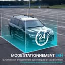 Caméra Embarquée Voiture 2.5K QHD Avant/Arrière - Double Objectif, Écran IPS 3,39 - Grand Angle 160°, Vision Nocturne, Mode Parking 24h/24 (Argenté Gris) - 4