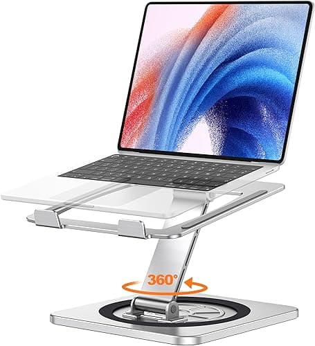 EOIWUY Laptop Stand with 360° Swivel Base, Portable Folda…