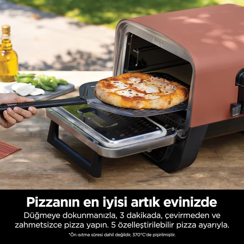 Ninja Woodfire 8-in-1 Electric Outdoor Pizza Oven, Rotisserie & Smoker BBQ with Grate, Pro-Heat Plate, Pizza Stone, Wood Pellets and Shovel, 6 Settings, Dark Orange OO101EU - 5