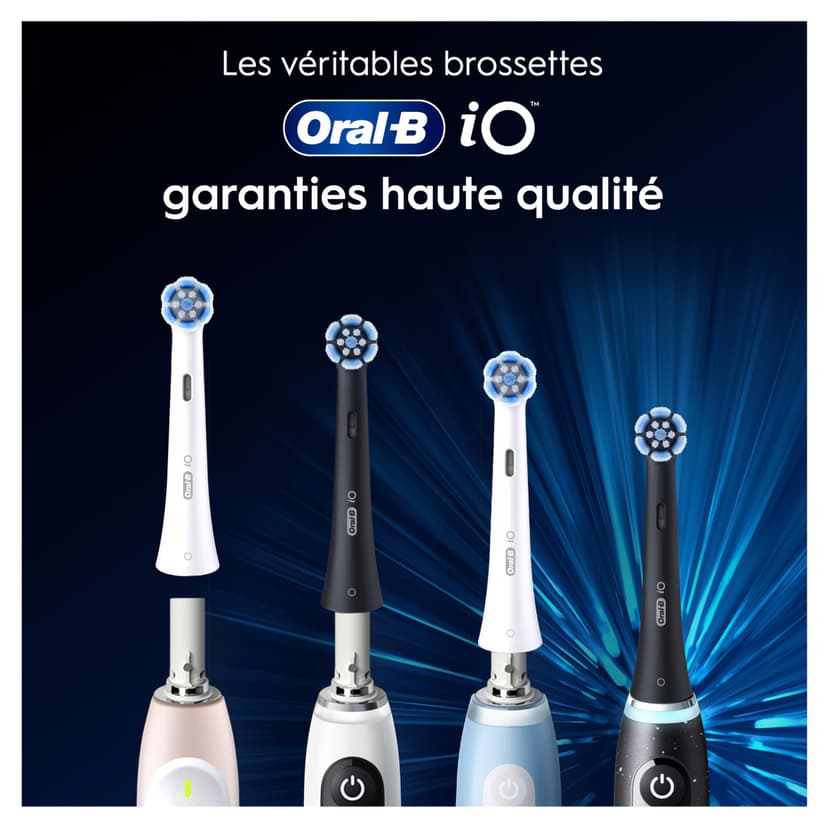 Oral-B iO Series Gentle Care Black, Original Replacement Round Brush Heads, Angled Bristles for Plaque Removal, Softest Brush Head, for Sensitive Gums, Designed for Oral-B iO Electric Toothbrushes, 10 - 7