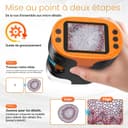 Microscope Numérique avec Écran de Poche pour Enfants: Loupe Rechargeable Mini Bijoux Jouet Éducatif Scientifique STEM Cadeau de Noël Filles Garçons de 4 à 12 avec Carte 32G Coque EVA - 3