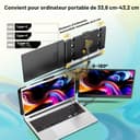 domyfan 14" Laptop Monitor, FHD 1080P IPS Dual Laptop Screen, HDMI/USB-A/Type-C Plug and Play for Windows,Mac,Chrome,Android, Xbox, PS5, Work with 13.3"-17" Laptops - 3