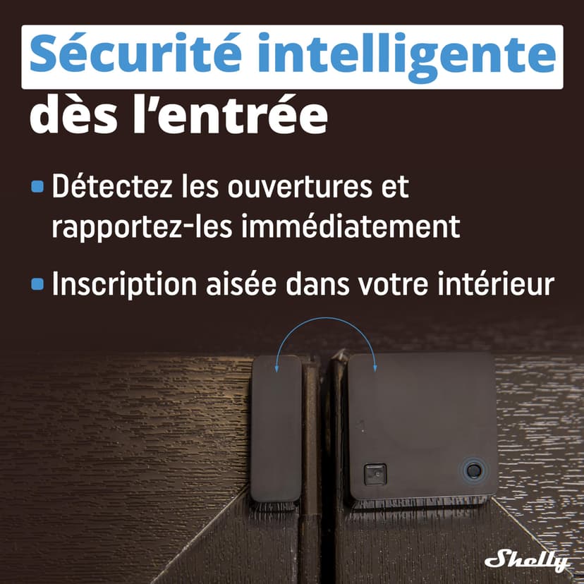 Shelly Blu Door/Window Black - Smart Bluetooth Montion Sensor Alarm, Home Security, Remote Control Detector, App Alerts, Alexa & Google Home, Gateway Required, Scene Activation, Lux Sensor - 5