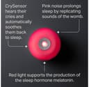 Tommee Tippee Dreammaker aide au Sommeil pour Bébé, scientifiquement prouvé pour aider les bébés à mieux dormir, bruit rose, veilleuse rouge, capteur de pleurs intelligent - 6