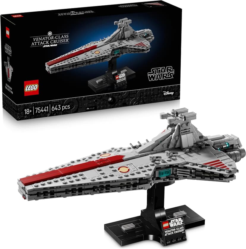 LEGO Star Wars 75441 Venator-Class Attack Cruiser Building Set for Adults - Republic Starship Model Kit - Living Room & Shelf Decor - Collectible Gift for Revenge of the Sith Fans - 1