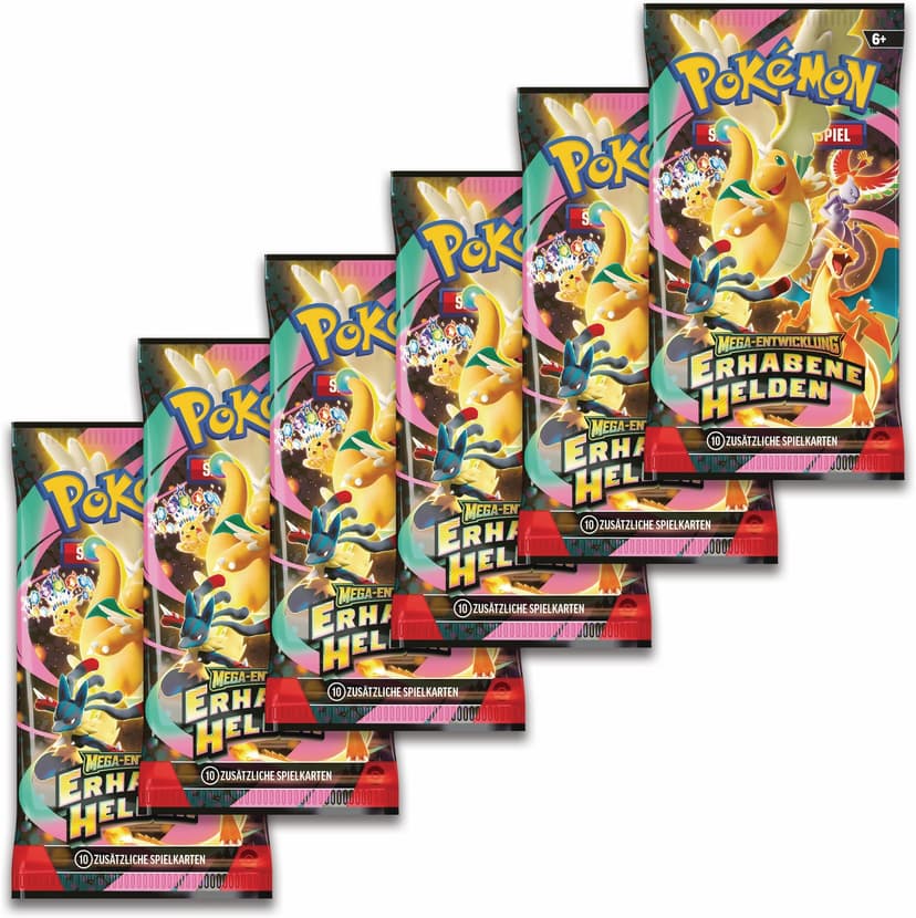 Pokémon-Sammelkartenspiel: Boosterbundle Mega-Entwicklung – Erhabene Helden (6 Boosterpacks) - 2