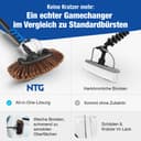 NTG Telescopic Washing Brush 1.68-7m 3-in-1 Brush Head with Extra Soft Bristles + Microfibre Cloth & Squeegee with Water Connector + Soap Dispenser for Windows, Solar (up to 3.6 metres) - 4