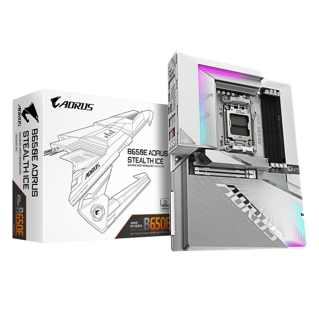 GIGABYTE B650E AORUS Stealth Ice Carte mère - AMD Ryzen s…
