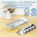 Ice Cube Tray, Stainless Steel, 18 Slots, Ice Cube Tray with Handle, Effortless Removal, Large Metal Ice Cube, Ice Cube Tray for Drinks, Whisky, Gin, Rum - 7