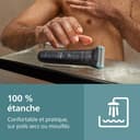 Philips Bodygroom série 5000 - Tondeuse pour hommes avec Triple protection, taille des poils et rasage des zones intimes, accessoire pliant pour le dos, 100% étanche, autonomie de 100 min, BG5480/15 - 8