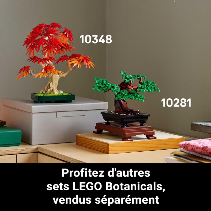 LEGO Botanicals Japanese Maple Bonsai Tree - Artificial Plant Building Kit for Adults with Red and Orange Leaves and Buildable Pot, DIY Office and Home Decoration, Gift for Women and Men 10348 - 7