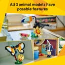 LEGO Creator 3in1 Wild Animals: Tropical Toucan with a Flower - Toy Animal Transforms into a Butterfly Figure or a Tropical Fish - Creative Gift for 7+ Year Old Girls & Boys - 31173 - 3
