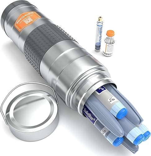 DISONCARE 74H 7 pens Insulin Cooler Travel Case Large Capacity,Diabetic Cooler with QR Medical Alert Tag-Save Important Info