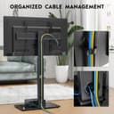 BONTEC TV Floor Stand for 30-70 Inch LED LCD OLED Flat Curved TVs, Height Adjustable Tall Swivel Standing TV Stand, Universal Freestanding Floor Standing TV Stand Base up to 40kg, Max VESA 600x400mm - 7
