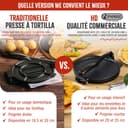 Victoria Presse à Tortilla pour Tortillas Mexicaines en Fonte HD Pré-assaisonnée, 20cm, Pataconera Colombienne Professionnelle pour Tacos, Arepas, Quesadillas, Empanadas, Patacones, Roti Maker - 7