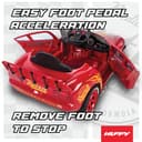 Huffy Disney Cars Lightning McQueen Electric Ride On Car - 6v Battery Powered Motorised Car Fun + Sounds + Lights, Red - 3