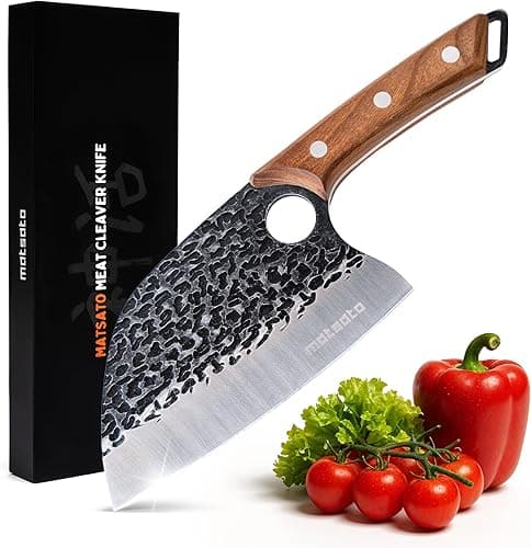 Matsato Meat Knife – Japanese Steel Cooking Knife 5.8 in Blade, for Meat & Vegetables