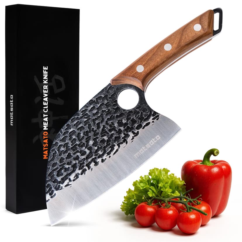 Matsato Meat Knife – Japanese Steel Cooking Knife 5.8 in Blade, for Meat & Vegetables - 1