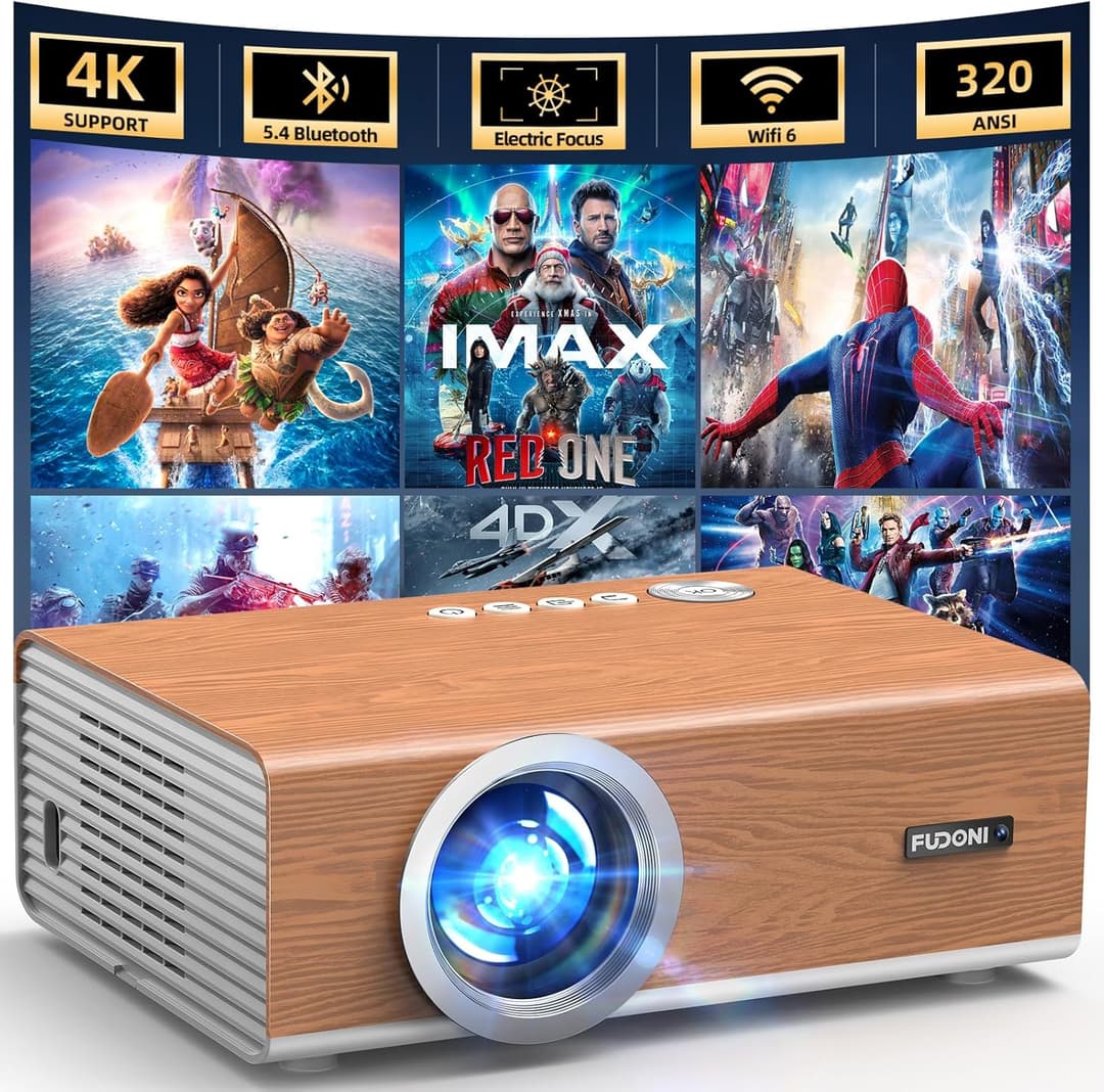 [Electric Focus/High Brightness] Projector with WiFi and …