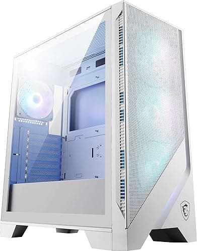 MSI MAG FORGE 320R AIRFLOW Mid-Tower PC Case - ATX Capacity, up to 390mm RTX 40 GPU Support, 4 x 120mm ARGB Fans, Magnetic Dust Filters, Tempered Glass, 1-6 ARGB Control Board, USB 3.2 Gen 1 Type-A