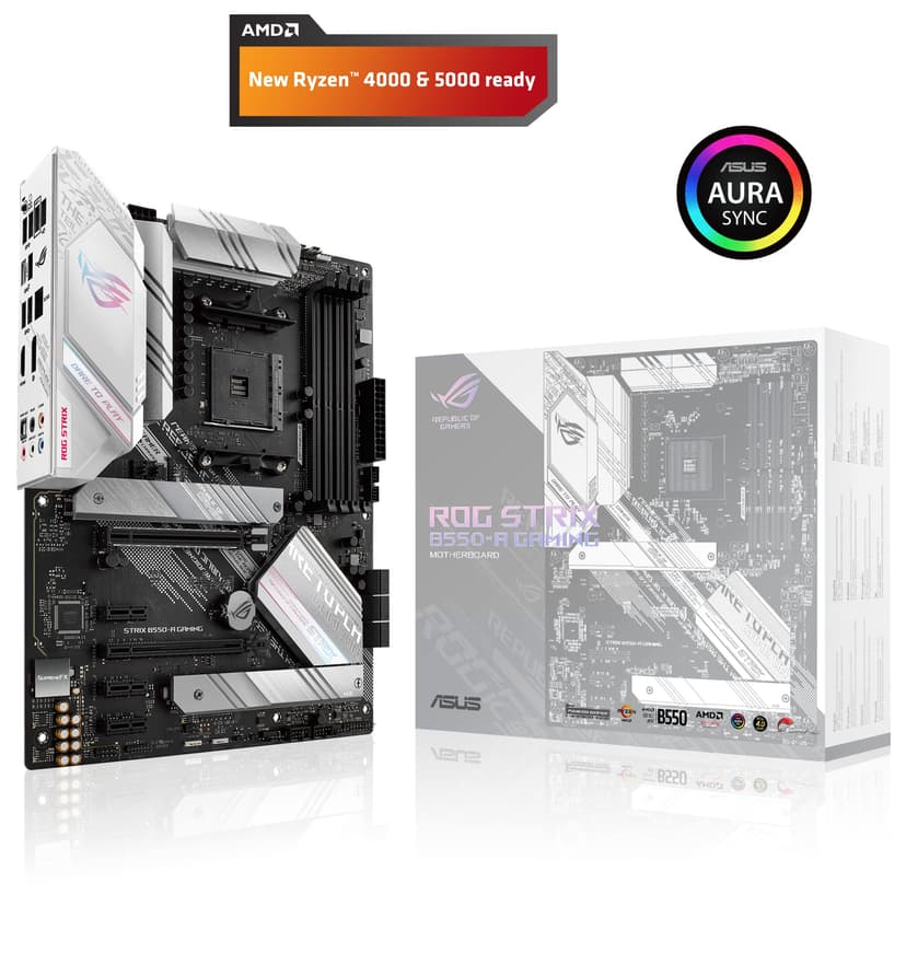 ROG Strix B550-A Gaming Carte mère AMD Ryzen AM4 ATX (PCIe 4.0, 14 phases d'alimentation, Intel 2.5 Gb Ethernet, 2xM.2, ASUS OptiMem II, AI Noise-Canceling Microphone, USB 3.2 Gen 2, Aura Sync) - 2