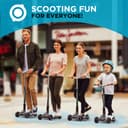 Globber Ultimum Lights, Charcoal Grey - Foldable Scooter with Lights, 3 Wheels, Adjustable Handlebar, Wide Deck, Rear Braking, 100 kg Max Weight, 2 Years Warranty - 2