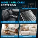 Cordless Handheld Vacuum Cleaner Compatible with Makita Battery 18V 16KPa, 4-in-1 Multi-Function Vacuum Cleaner, Floor Nozzle, 0.7L Dust Container, for Home and Car, Pet Hair (No - 4