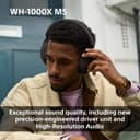 Sony WH-1000XM5 Hard Case Premium Noise Cancelling Wireless Over-Ear Headphones, Bluetooth, Clear Call Quality, Hi-Res Audio, Up to 30hr Battery Life, Includes Hard Case, iOS & Android - Silver - 5