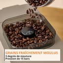 KRUPS Coffee Crush Superautomatic Coffee Maker 15 Bar 3 Coffee Recipes 3 Temperature Levels Touch Screen Compact 15 cm Wide SA402AE0 - 3