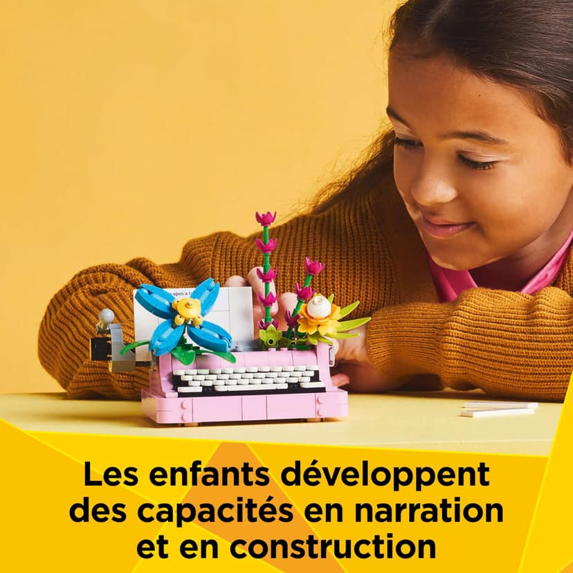 LEGO Creator 3-en-1 La Machine à Écrire avec des Fleurs - Jouet de Construction Se Transformant en Maquette de Keytar ou en Pot de Fleurs - Cadeau d'anniversaire Original Fille ou Garçon 8 Ans 31169 - 5