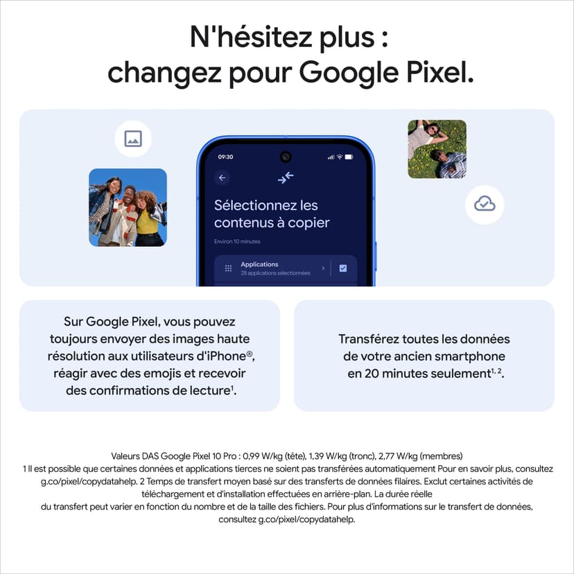 Google Pixel 10 – Smartphone Android débloqué avec Gemini, Triple Appareil Photo arrière avancé, Plus de 24 Heures d'autonomie et écran Super Actua 6,3″ – Noir Volcanique, 256GB - 8