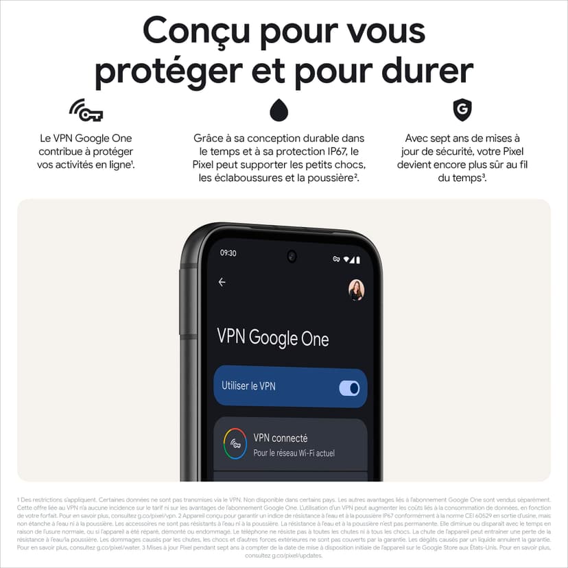 Google Pixel 8a – Smartphone Android débloqué avec Module Photo Pixel avancé, Une journée complète d'autonomie et Une sécurité Robuste – Noir Volcanique, 128GB - 6