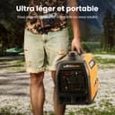 maXpeedingrods 3500W Portable Inverter Generator petrol 4-stroke with USB and 230 V sockets Super quiet and light as an emergency power generator for camping travel garage caravan construction site - 3
