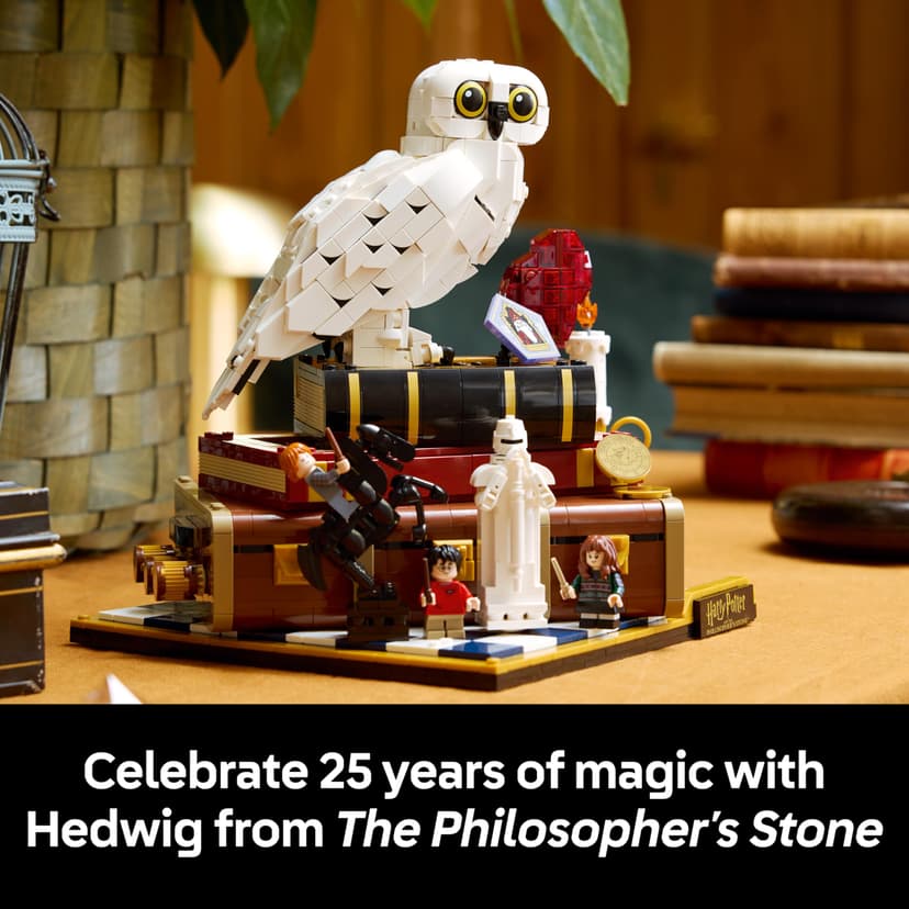 LEGO Harry Potter Philosopher's Stone – Collectors' Edition - Room Decor DIY Model w/Miniature Movie Scenes - Hedwig Owl Figure, 3 Minifigures - Gift Idea for Adult Fans - 76466 - 2