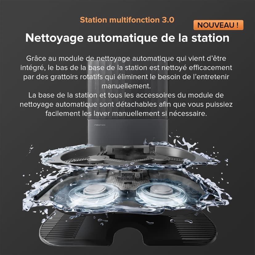 roborock Qrevo Master Robot Vacuum Cleaner, 10000Pa Suction,Auto-Drying, Auto Mop Washing, Dual Spinning Mops, Auto Mop Lifting, Self-Refilling, Self-Emptying (Qrevo Master -EU) - 7