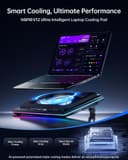 llano V12 Ultra Laptop Cooling Pad with Intelligent Software Control, RGB Gaming Laptop Fan Cooler Stand, 5.5" Turbo Fan, Adjustable Speed, 3*USB 3.0 Ports, Ergonomic Design, for 15.6"-21" Laptops - 2
