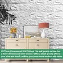 Pack of 40 3D Wall Panels, Stone Look, Self-Adhesive, 35 × 38 cm Plastic Panel Wall Cladding, Waterproof PVC Brick Wallpaper for Indoor, Outdoor, Business Premises (40) (40) - 2