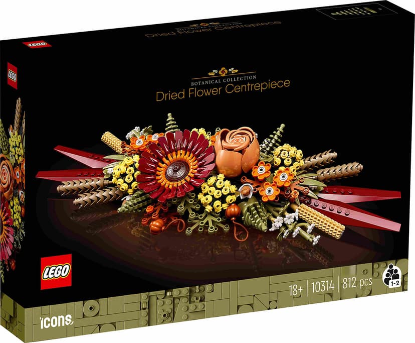 Lego Set of 3: 10311 Orchid, 10313 Wildflower Bouquet & 10314 Dried Flower Arrangement - 6