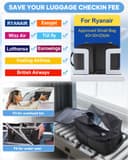 BJLFS Sac à dos sous vide avec pompe Ryanair Wizzair 40x30x20 Femme Sac Cabine Avion 40x30x20 sous vide Bagage Cabine 45x36x20 Easyjet Bagage à Main Sac pour Ordinateur Portable 14 Pouces Homme Noir - 3