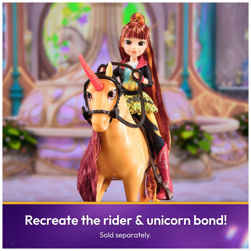 Unicorn Academy, Cinder Unicorn with Head Movement, 2 Riding Accessories, 27.9cm, Compatible with Valentina Fashion Doll, Dolls and Unicorn Toys for Girls - 6