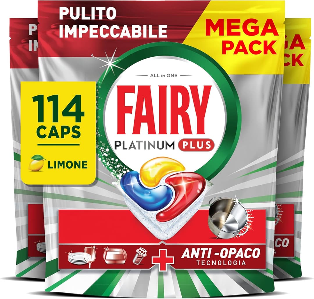Fairy Platinum+ Complete Dishwasher Tablets 114ct, Dishwasher Tablets Bulk