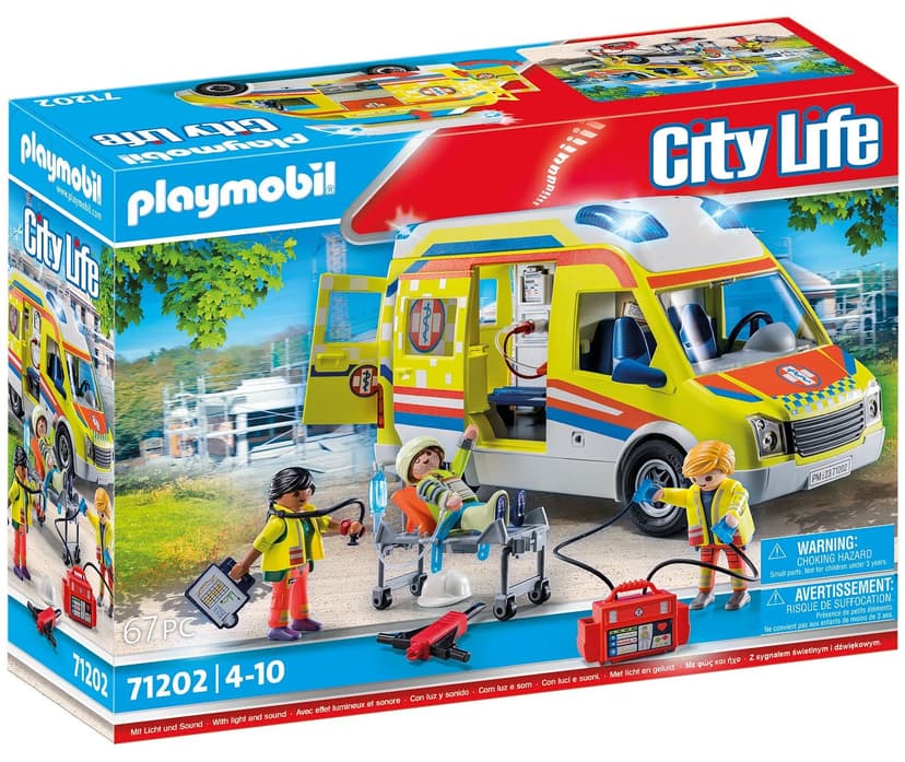 Playmobil 71202 City Life Ambulance with Lights and Sound, toy playset suitable for ages 4+ - 2